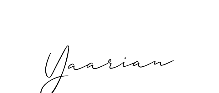 Similarly Allison_Script is the best handwritten signature design. Signature creator online .You can use it as an online autograph creator for name Yaarian. Yaarian signature style 2 images and pictures png