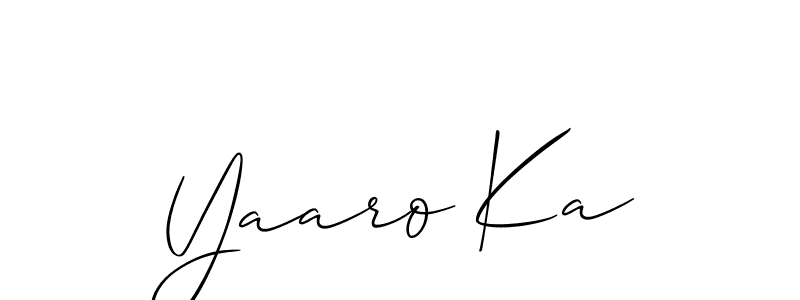 Design your own signature with our free online signature maker. With this signature software, you can create a handwritten (Allison_Script) signature for name Yaaro Ka. Yaaro Ka signature style 2 images and pictures png
