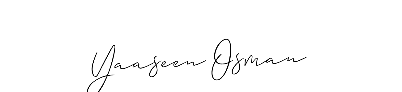 How to Draw Yaaseen Osman signature style? Allison_Script is a latest design signature styles for name Yaaseen Osman. Yaaseen Osman signature style 2 images and pictures png