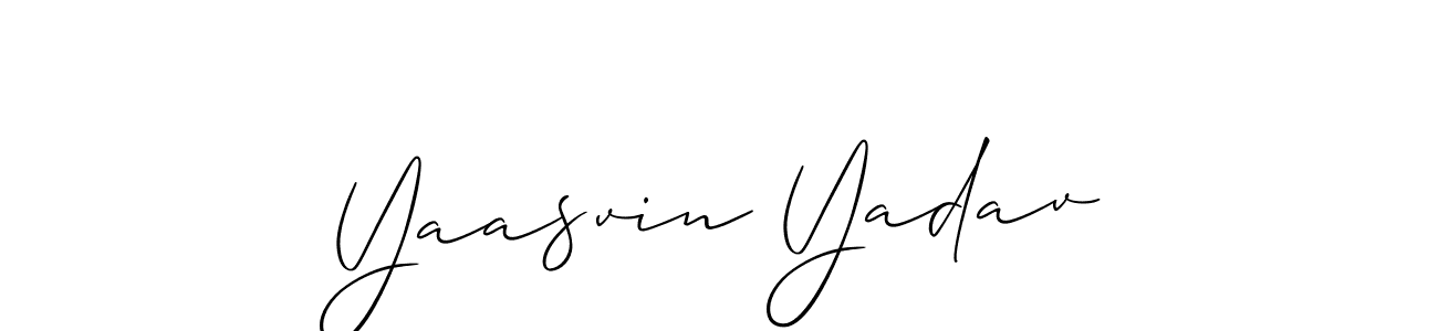 Make a short Yaasvin Yadav signature style. Manage your documents anywhere anytime using Allison_Script. Create and add eSignatures, submit forms, share and send files easily. Yaasvin Yadav signature style 2 images and pictures png