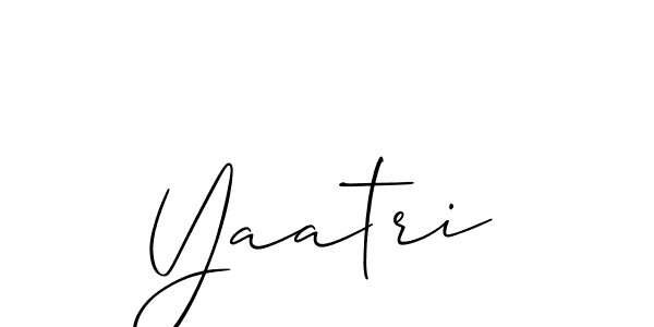 How to make Yaatri signature? Allison_Script is a professional autograph style. Create handwritten signature for Yaatri name. Yaatri signature style 2 images and pictures png