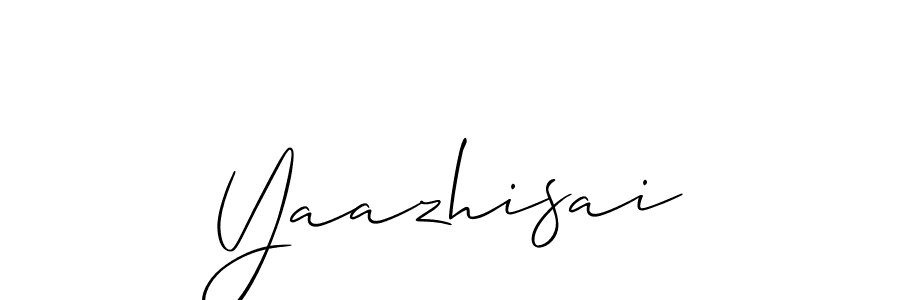 How to make Yaazhisai signature? Allison_Script is a professional autograph style. Create handwritten signature for Yaazhisai name. Yaazhisai signature style 2 images and pictures png