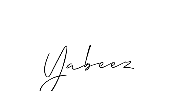 You should practise on your own different ways (Allison_Script) to write your name (Yabeez) in signature. don't let someone else do it for you. Yabeez signature style 2 images and pictures png