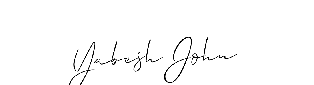 Create a beautiful signature design for name Yabesh John. With this signature (Allison_Script) fonts, you can make a handwritten signature for free. Yabesh John signature style 2 images and pictures png