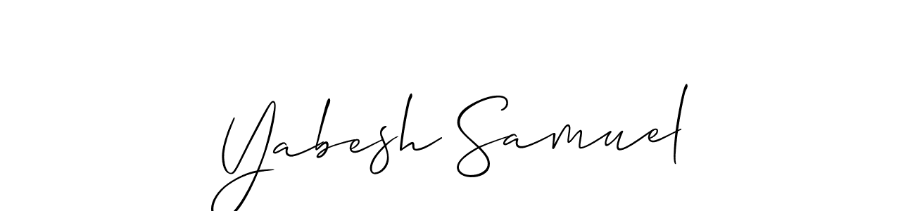 Create a beautiful signature design for name Yabesh Samuel. With this signature (Allison_Script) fonts, you can make a handwritten signature for free. Yabesh Samuel signature style 2 images and pictures png