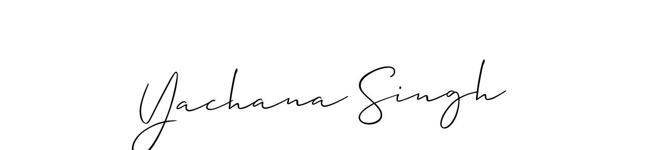 How to make Yachana Singh signature? Allison_Script is a professional autograph style. Create handwritten signature for Yachana Singh name. Yachana Singh signature style 2 images and pictures png