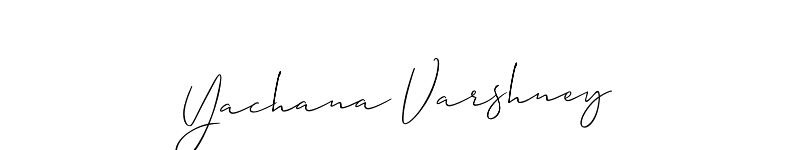 Also You can easily find your signature by using the search form. We will create Yachana Varshney name handwritten signature images for you free of cost using Allison_Script sign style. Yachana Varshney signature style 2 images and pictures png