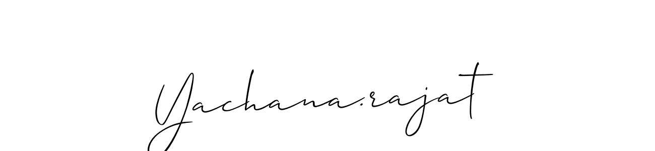 How to make Yachana.rajat name signature. Use Allison_Script style for creating short signs online. This is the latest handwritten sign. Yachana.rajat signature style 2 images and pictures png