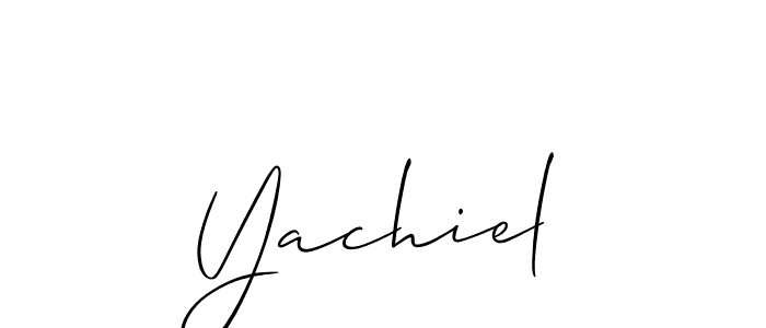 Similarly Allison_Script is the best handwritten signature design. Signature creator online .You can use it as an online autograph creator for name Yachiel. Yachiel signature style 2 images and pictures png