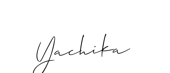 How to make Yachika name signature. Use Allison_Script style for creating short signs online. This is the latest handwritten sign. Yachika signature style 2 images and pictures png