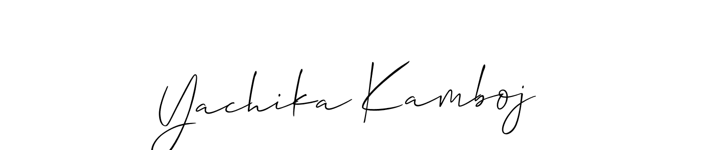 Once you've used our free online signature maker to create your best signature Allison_Script style, it's time to enjoy all of the benefits that Yachika Kamboj name signing documents. Yachika Kamboj signature style 2 images and pictures png