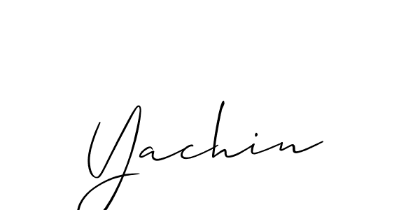Create a beautiful signature design for name Yachin. With this signature (Allison_Script) fonts, you can make a handwritten signature for free. Yachin signature style 2 images and pictures png