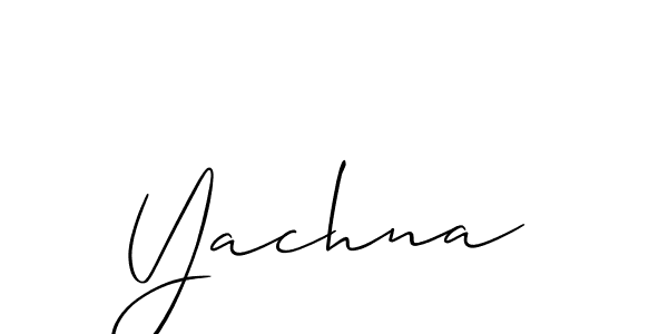 if you are searching for the best signature style for your name Yachna. so please give up your signature search. here we have designed multiple signature styles  using Allison_Script. Yachna signature style 2 images and pictures png