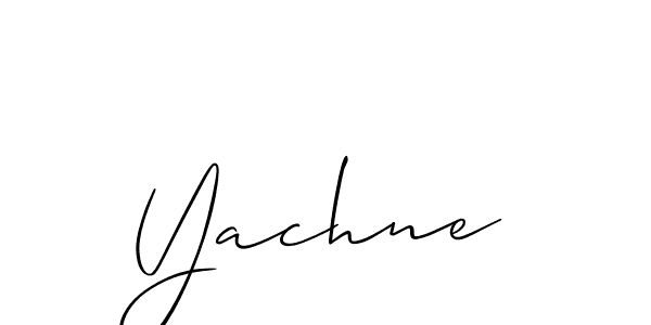 Use a signature maker to create a handwritten signature online. With this signature software, you can design (Allison_Script) your own signature for name Yachne. Yachne signature style 2 images and pictures png