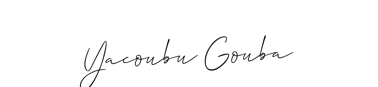 Design your own signature with our free online signature maker. With this signature software, you can create a handwritten (Allison_Script) signature for name Yacoubu Gouba. Yacoubu Gouba signature style 2 images and pictures png