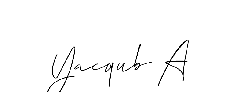 You can use this online signature creator to create a handwritten signature for the name Yacqub A. This is the best online autograph maker. Yacqub A signature style 2 images and pictures png