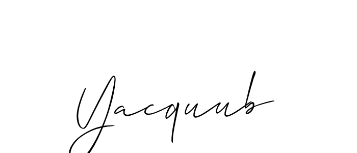 Also we have Yacquub name is the best signature style. Create professional handwritten signature collection using Allison_Script autograph style. Yacquub signature style 2 images and pictures png