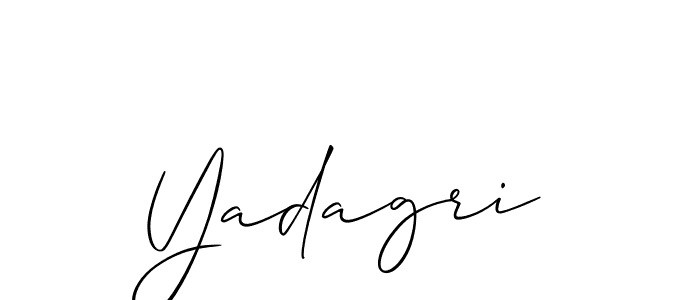 Use a signature maker to create a handwritten signature online. With this signature software, you can design (Allison_Script) your own signature for name Yadagri. Yadagri signature style 2 images and pictures png