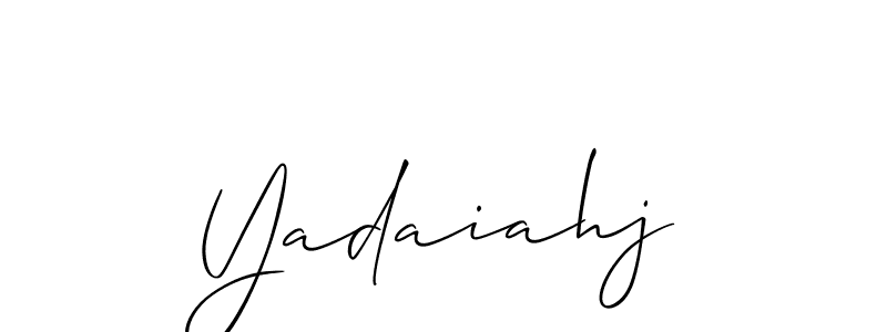It looks lik you need a new signature style for name Yadaiahj. Design unique handwritten (Allison_Script) signature with our free signature maker in just a few clicks. Yadaiahj signature style 2 images and pictures png