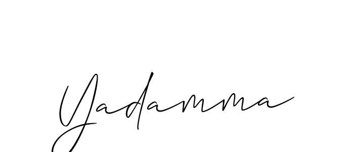 Use a signature maker to create a handwritten signature online. With this signature software, you can design (Allison_Script) your own signature for name Yadamma. Yadamma signature style 2 images and pictures png