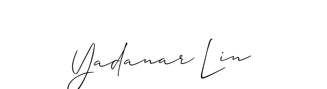 if you are searching for the best signature style for your name Yadanar Lin. so please give up your signature search. here we have designed multiple signature styles  using Allison_Script. Yadanar Lin signature style 2 images and pictures png