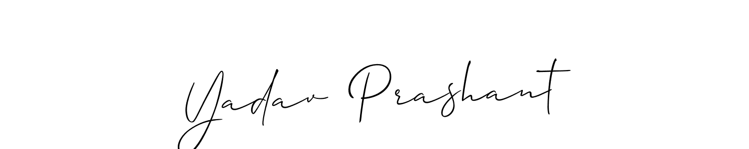 Allison_Script is a professional signature style that is perfect for those who want to add a touch of class to their signature. It is also a great choice for those who want to make their signature more unique. Get Yadav  Prashant name to fancy signature for free. Yadav  Prashant signature style 2 images and pictures png