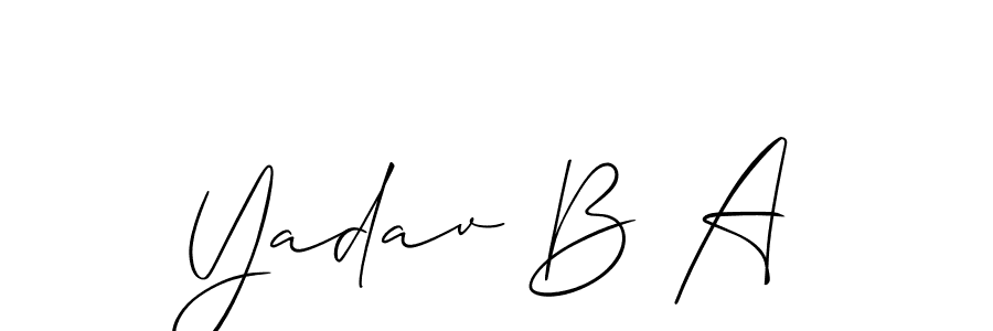 How to make Yadav B A signature? Allison_Script is a professional autograph style. Create handwritten signature for Yadav B A name. Yadav B A signature style 2 images and pictures png