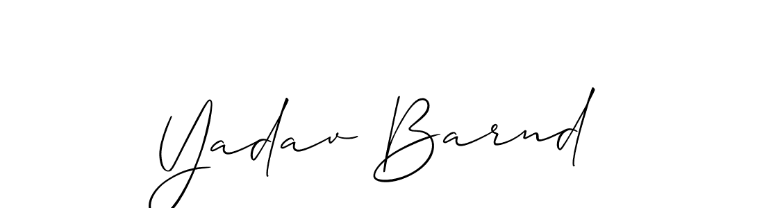 Yadav Barnd stylish signature style. Best Handwritten Sign (Allison_Script) for my name. Handwritten Signature Collection Ideas for my name Yadav Barnd. Yadav Barnd signature style 2 images and pictures png