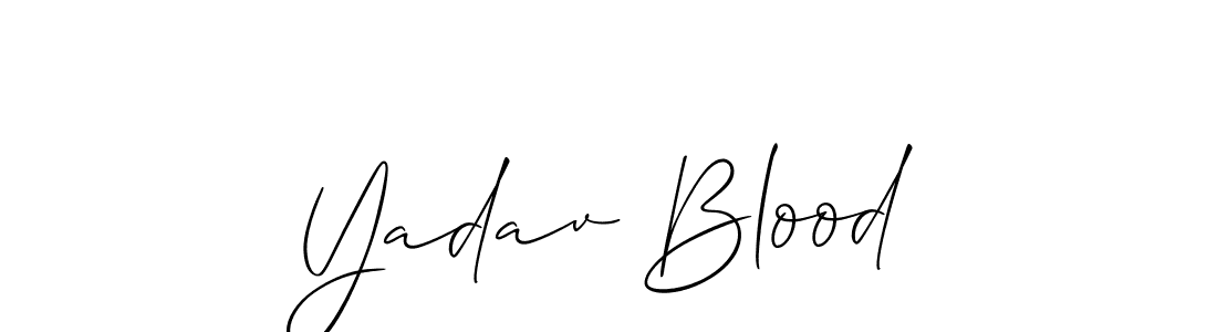Yadav Blood stylish signature style. Best Handwritten Sign (Allison_Script) for my name. Handwritten Signature Collection Ideas for my name Yadav Blood. Yadav Blood signature style 2 images and pictures png