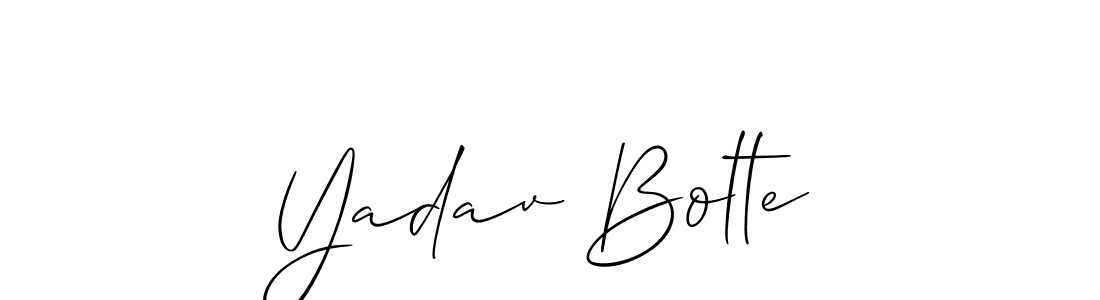 Make a beautiful signature design for name Yadav Bolte. With this signature (Allison_Script) style, you can create a handwritten signature for free. Yadav Bolte signature style 2 images and pictures png