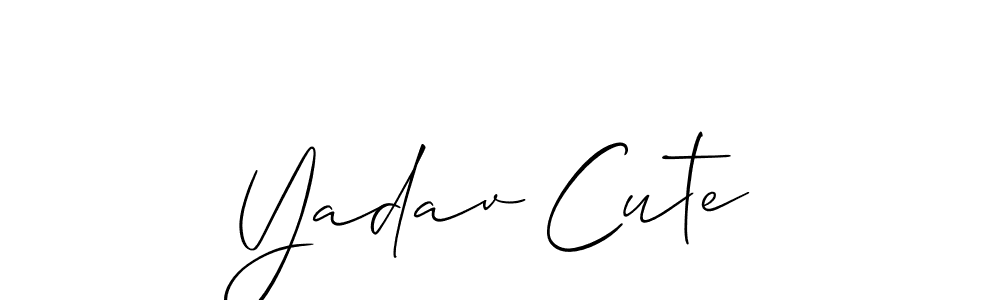 Create a beautiful signature design for name Yadav Cute. With this signature (Allison_Script) fonts, you can make a handwritten signature for free. Yadav Cute signature style 2 images and pictures png