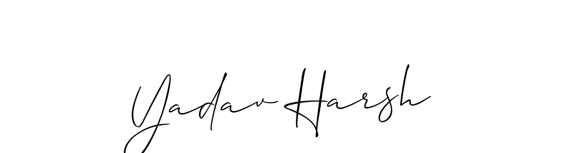 How to Draw Yadav Harsh signature style? Allison_Script is a latest design signature styles for name Yadav Harsh. Yadav Harsh signature style 2 images and pictures png