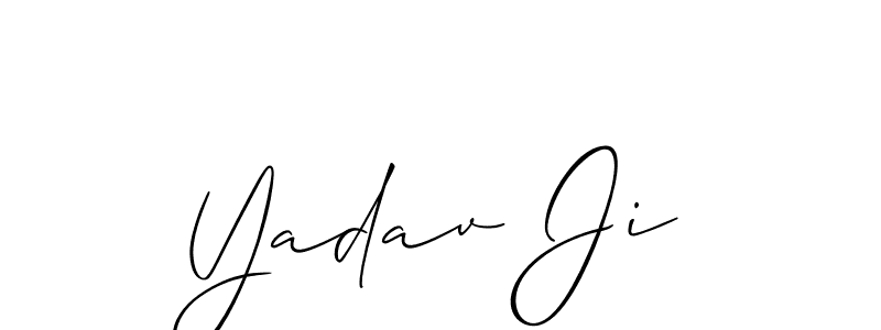 Also we have Yadav Ji name is the best signature style. Create professional handwritten signature collection using Allison_Script autograph style. Yadav Ji signature style 2 images and pictures png