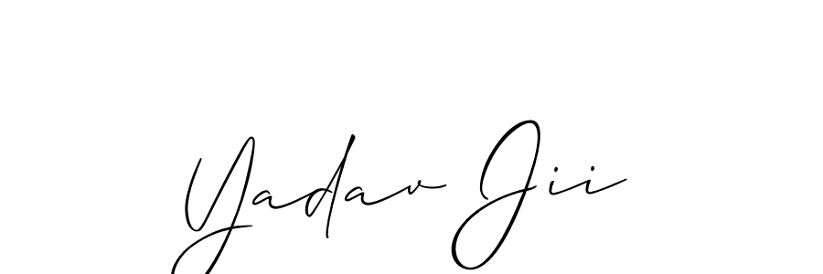 Create a beautiful signature design for name Yadav Jii. With this signature (Allison_Script) fonts, you can make a handwritten signature for free. Yadav Jii signature style 2 images and pictures png