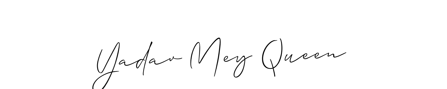 Use a signature maker to create a handwritten signature online. With this signature software, you can design (Allison_Script) your own signature for name Yadav Mey Queen. Yadav Mey Queen signature style 2 images and pictures png