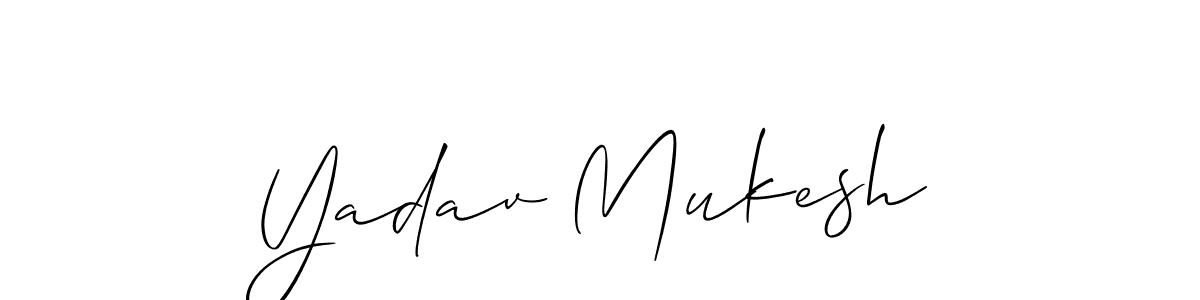 How to make Yadav Mukesh name signature. Use Allison_Script style for creating short signs online. This is the latest handwritten sign. Yadav Mukesh signature style 2 images and pictures png
