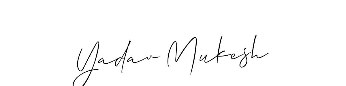 Also You can easily find your signature by using the search form. We will create Yadav Mukesh name handwritten signature images for you free of cost using Allison_Script sign style. Yadav Mukesh signature style 2 images and pictures png