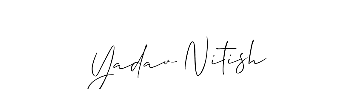 Create a beautiful signature design for name Yadav Nitish. With this signature (Allison_Script) fonts, you can make a handwritten signature for free. Yadav Nitish signature style 2 images and pictures png