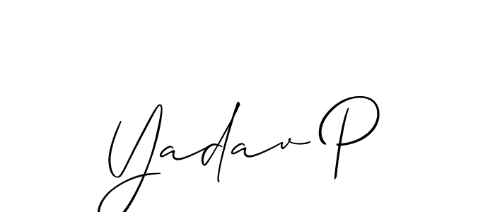 Once you've used our free online signature maker to create your best signature Allison_Script style, it's time to enjoy all of the benefits that Yadav P name signing documents. Yadav P signature style 2 images and pictures png