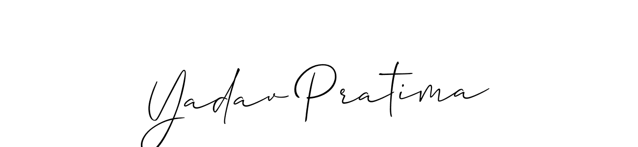 Make a beautiful signature design for name Yadav Pratima. With this signature (Allison_Script) style, you can create a handwritten signature for free. Yadav Pratima signature style 2 images and pictures png