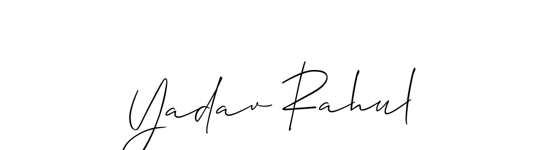 if you are searching for the best signature style for your name Yadav Rahul. so please give up your signature search. here we have designed multiple signature styles  using Allison_Script. Yadav Rahul signature style 2 images and pictures png