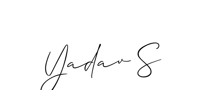 Allison_Script is a professional signature style that is perfect for those who want to add a touch of class to their signature. It is also a great choice for those who want to make their signature more unique. Get Yadav S name to fancy signature for free. Yadav S signature style 2 images and pictures png