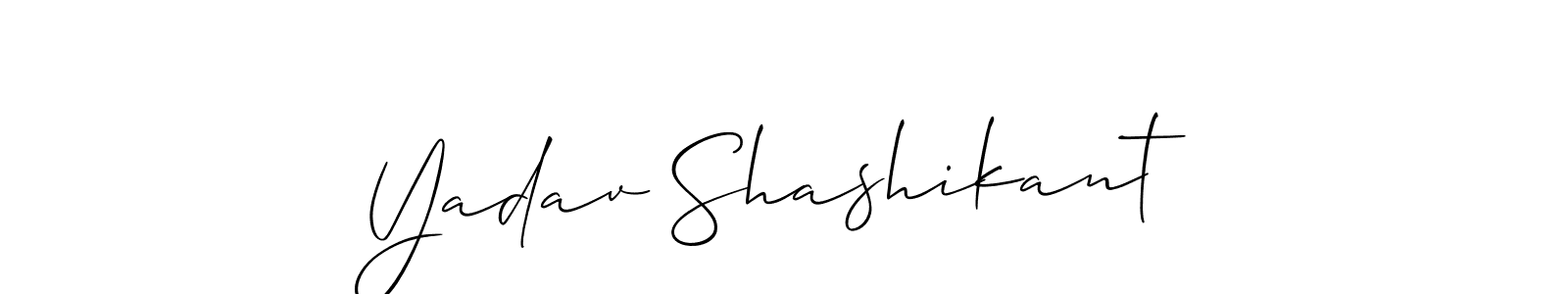 This is the best signature style for the Yadav Shashikant name. Also you like these signature font (Allison_Script). Mix name signature. Yadav Shashikant signature style 2 images and pictures png