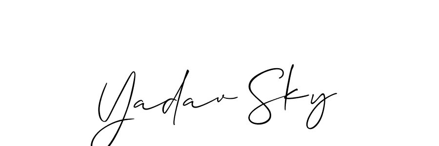 You can use this online signature creator to create a handwritten signature for the name Yadav Sky. This is the best online autograph maker. Yadav Sky signature style 2 images and pictures png