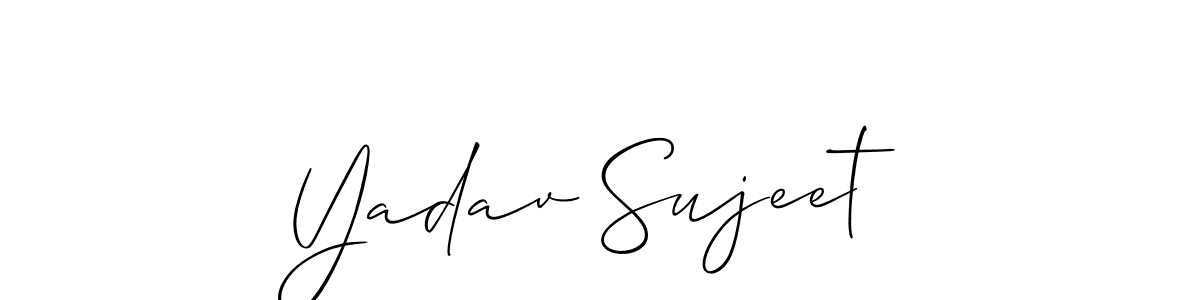 Make a beautiful signature design for name Yadav Sujeet. With this signature (Allison_Script) style, you can create a handwritten signature for free. Yadav Sujeet signature style 2 images and pictures png