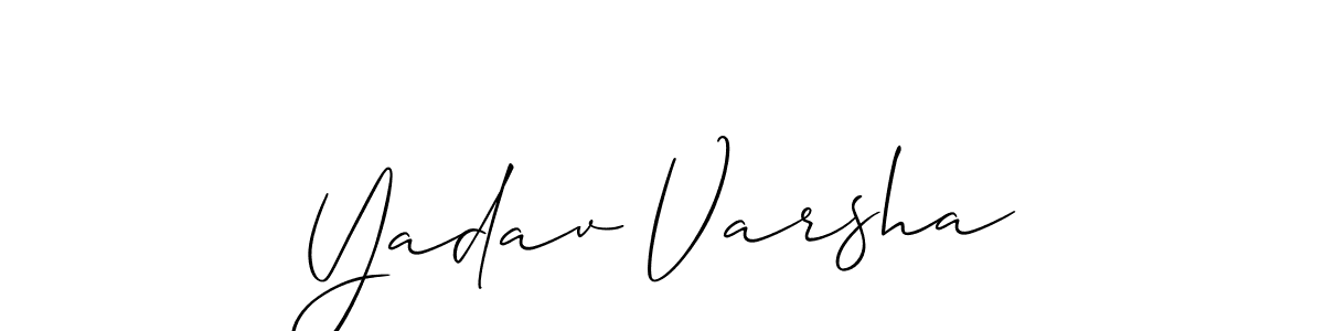 How to Draw Yadav Varsha signature style? Allison_Script is a latest design signature styles for name Yadav Varsha. Yadav Varsha signature style 2 images and pictures png
