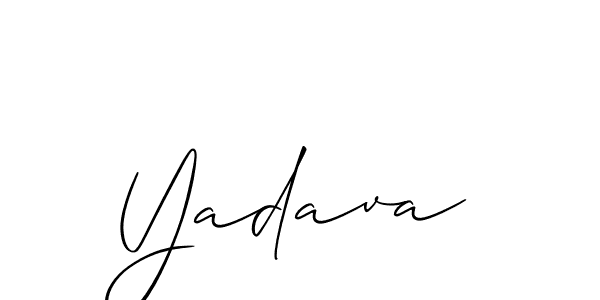 The best way (Allison_Script) to make a short signature is to pick only two or three words in your name. The name Yadava include a total of six letters. For converting this name. Yadava signature style 2 images and pictures png