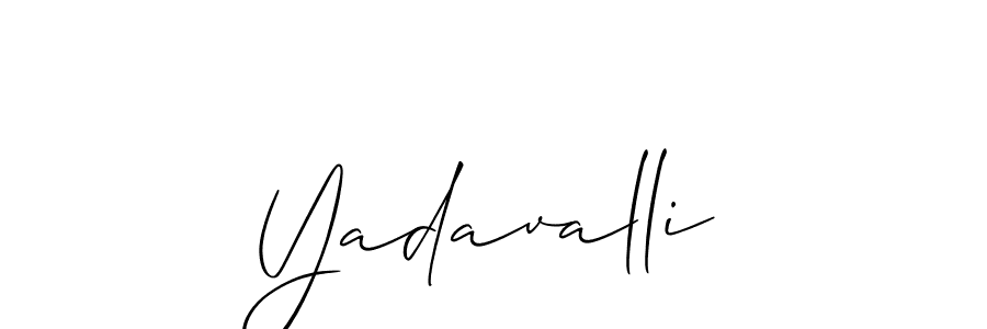 It looks lik you need a new signature style for name Yadavalli. Design unique handwritten (Allison_Script) signature with our free signature maker in just a few clicks. Yadavalli signature style 2 images and pictures png