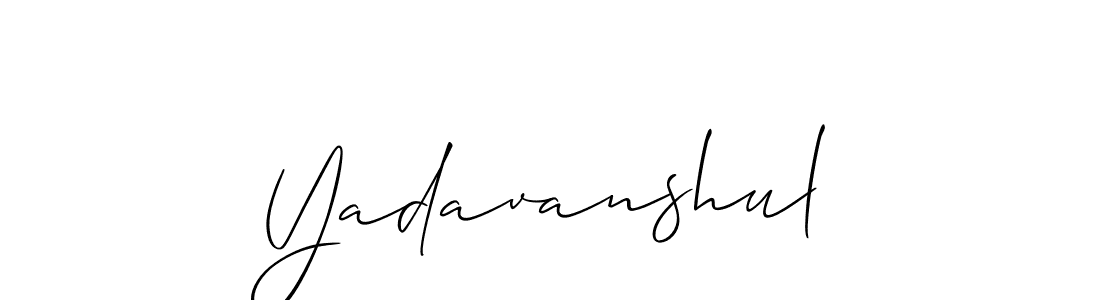 Yadavanshul stylish signature style. Best Handwritten Sign (Allison_Script) for my name. Handwritten Signature Collection Ideas for my name Yadavanshul. Yadavanshul signature style 2 images and pictures png