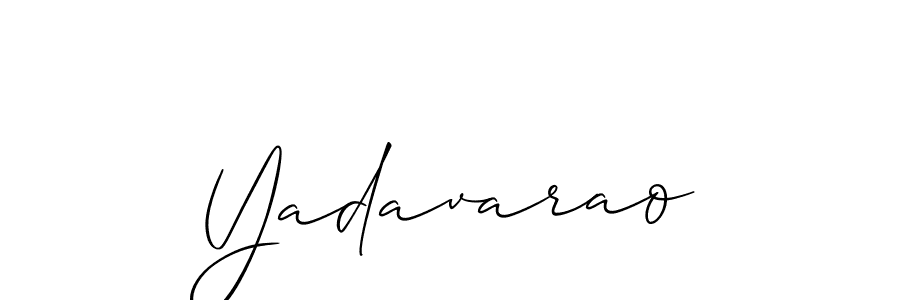 Use a signature maker to create a handwritten signature online. With this signature software, you can design (Allison_Script) your own signature for name Yadavarao. Yadavarao signature style 2 images and pictures png
